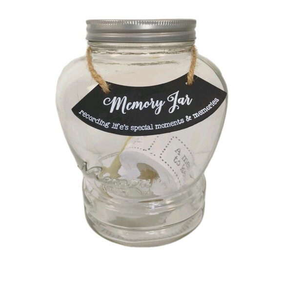 Memory Jar With 180 Tickets Pen and Decorative Lid CKK Industrial - Picture 1 of 14